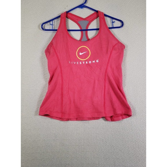 Nike Livestrong Tank Womens Small Pink Activewear Racerback Sleeveless Pullover - Picture 1 of 6